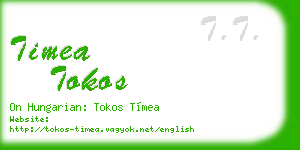 timea tokos business card